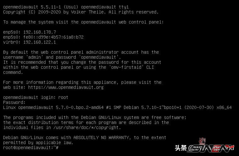 开源NAS系统OpenMediaVault安装与体验