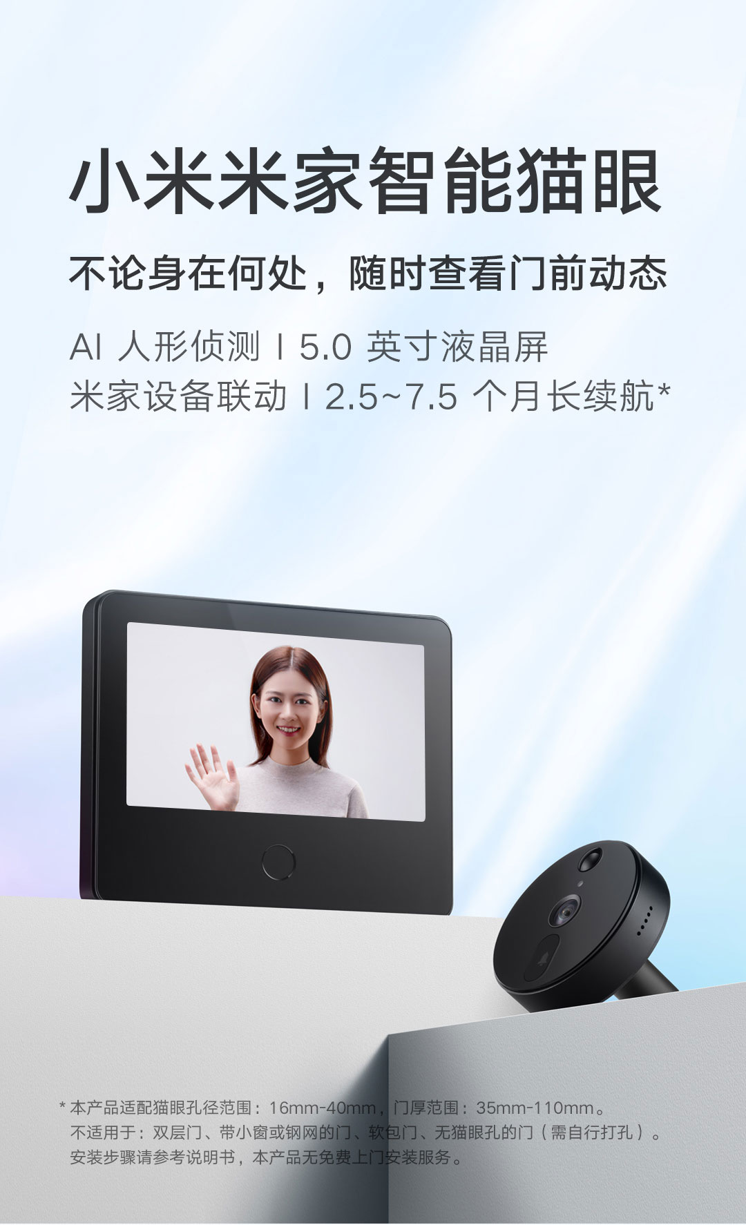 米家智能猫眼(图1)